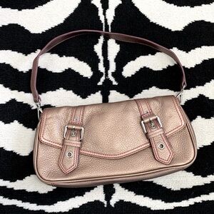 Wilsons Leather Y2K Bronze Metallic Shoulder Bag